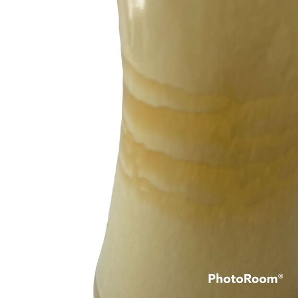 Bud Vase Yellow Cased Art Glass Hand Blown 6.25" Mid Century Home Office - Picture 3 of 7